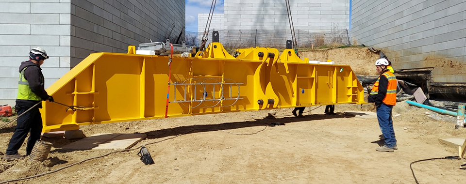 Assembly of Potain MDT 809 crane